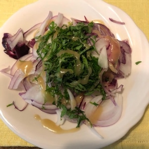 紫玉ねぎの一番旨い食べ方、絶品スライスサラダ